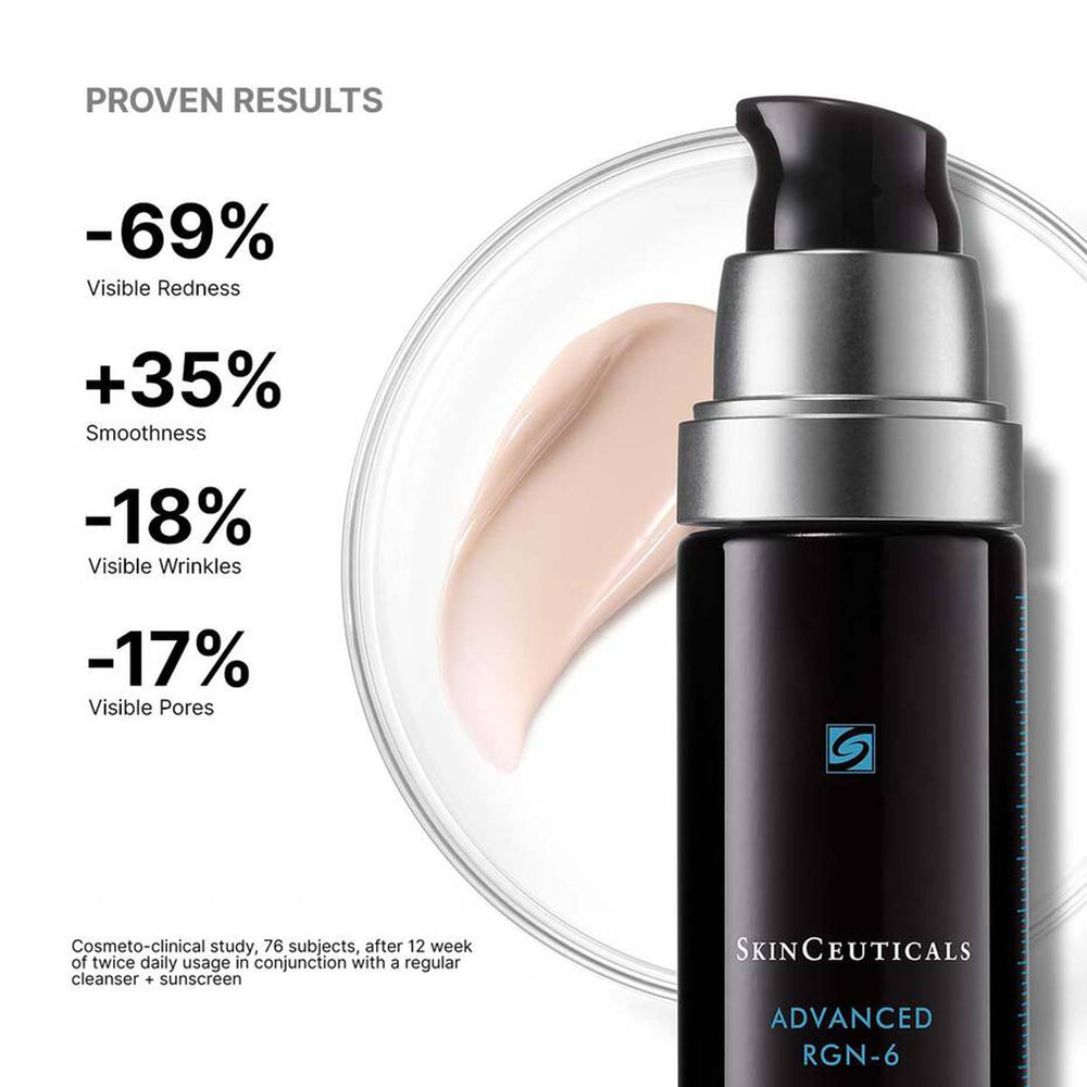 SkinCeuticals Advanced RGN-6 skincare product with skincare benefits displayed on a white background
