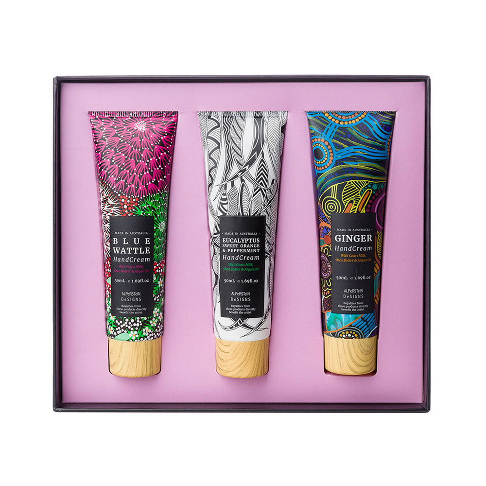 Hand Cream Trio : Blue Wattle, Eucalyptus & Ginger
